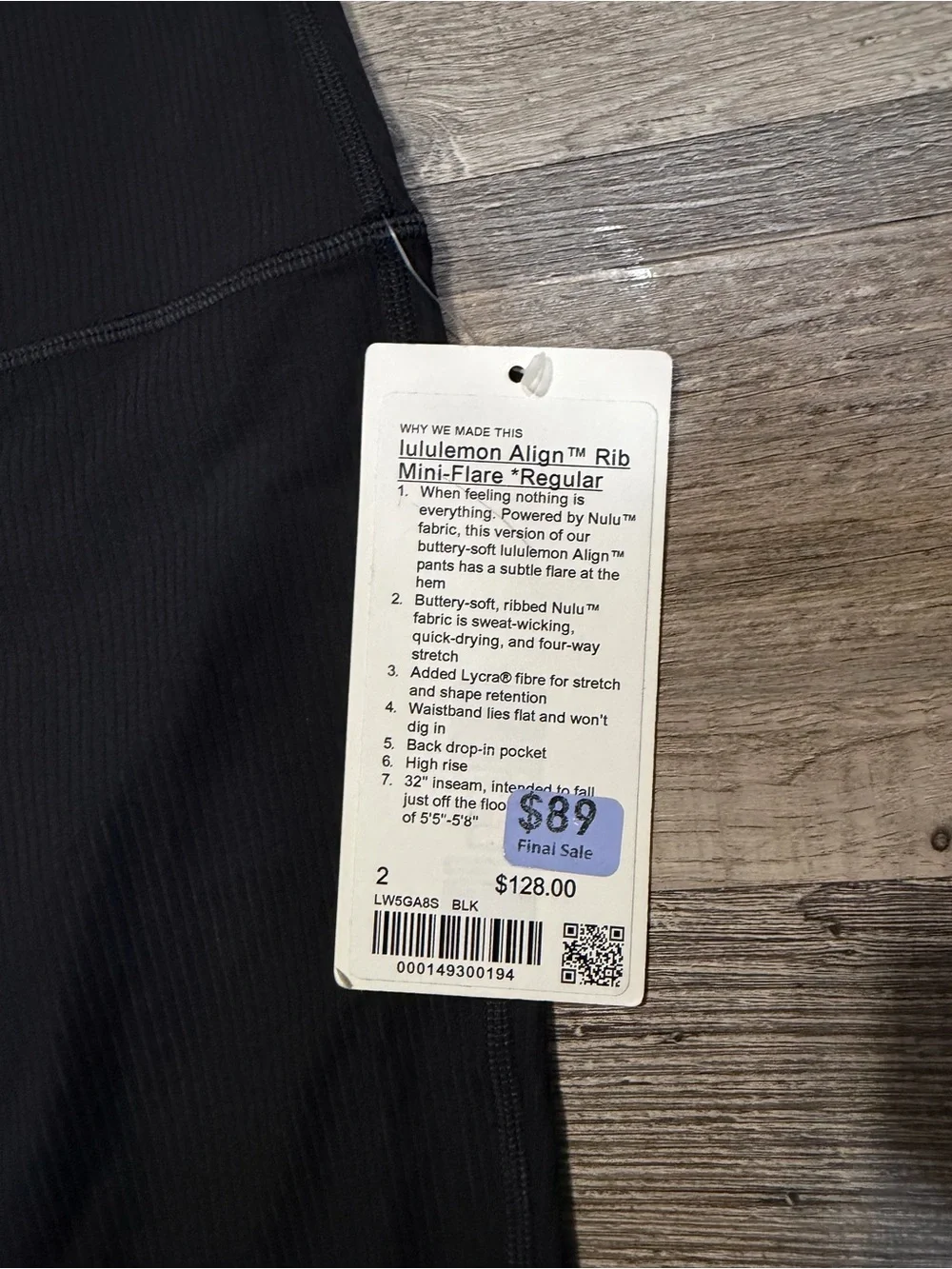 Lululemon Align High-Rise Rib Mini Flare Pant 32